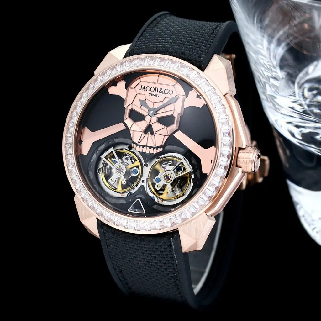 Jacob & Co Rose Gold Skull - Hình 3