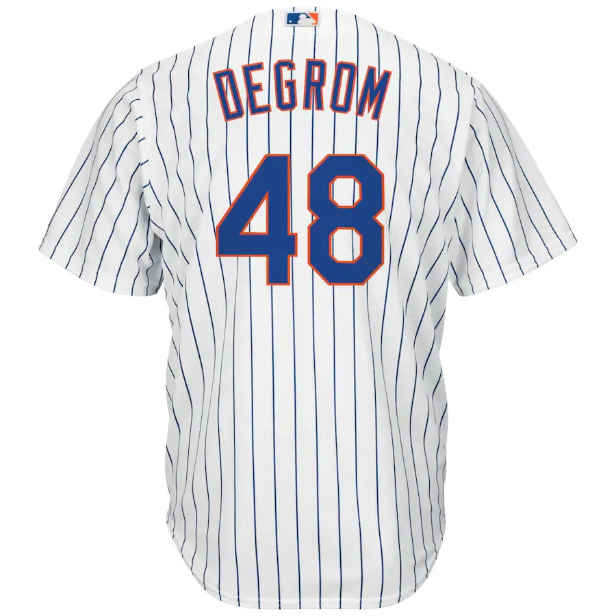 majestic deGrom Mets Pinstripe Jersey - Hình 3