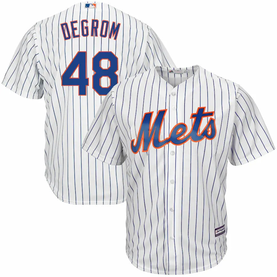 majestic deGrom Mets Pinstripe Jersey