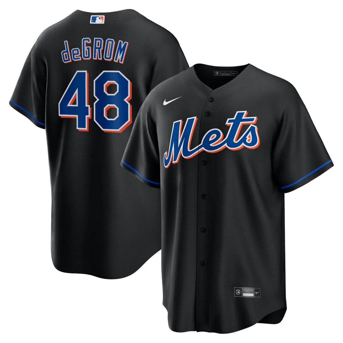 deGrom Mets Black Jersey nike alternate