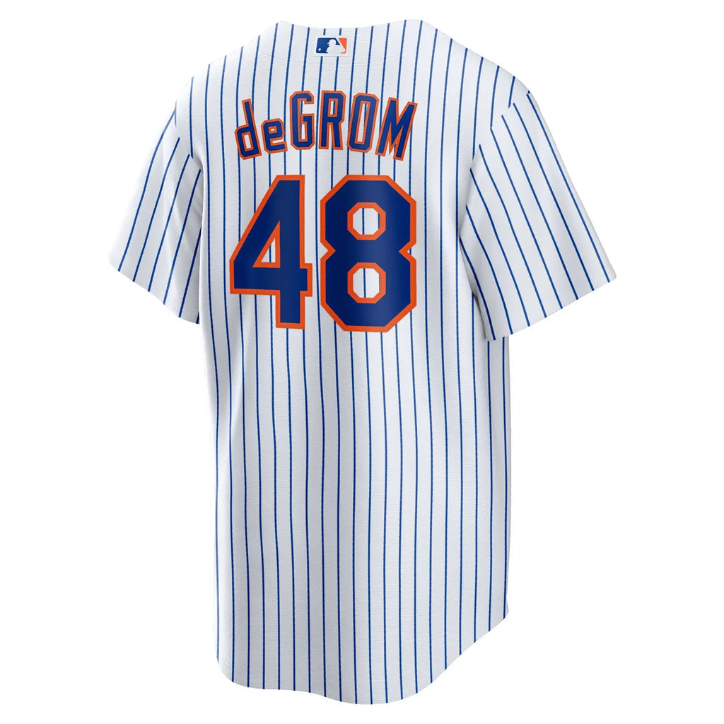 authentic Nike deGrom Mets Pinstripe Jersey - Hình 4