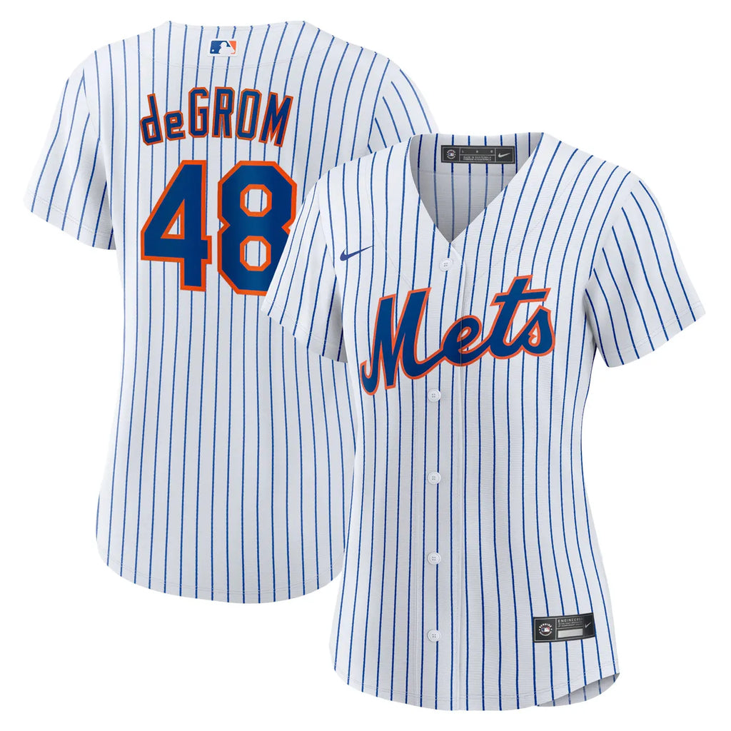 nike deGrom Mets Pinstripe Jersey