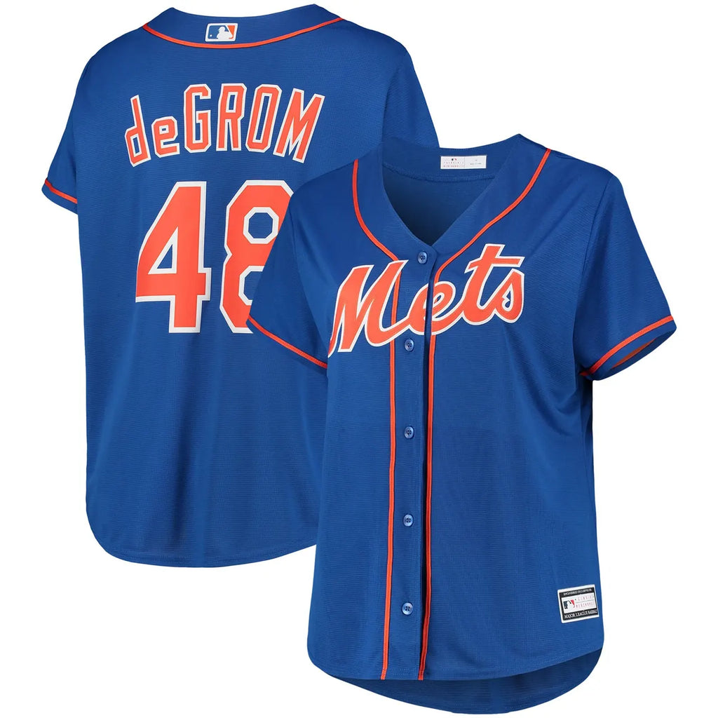 deGrom Mets Blue Jersey - Hình 2