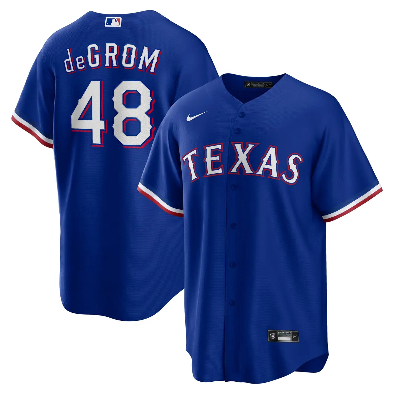 Nike deGrom Rangers Blue Jersey - Hình 2