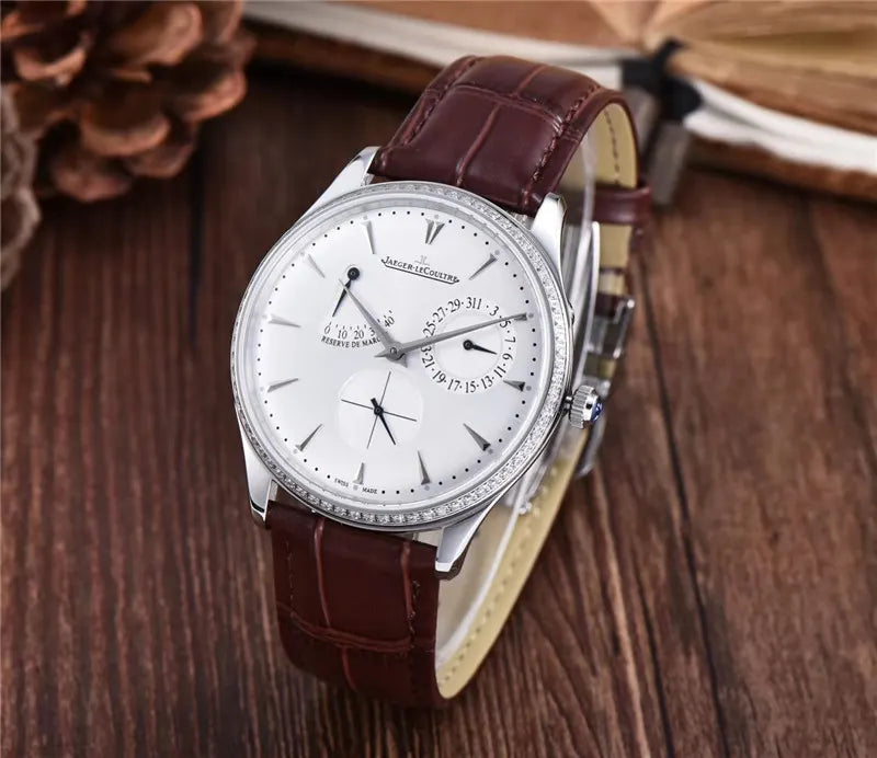 Jaeger-LeCoultre Rose Gold Brown Leather - Hình 4
