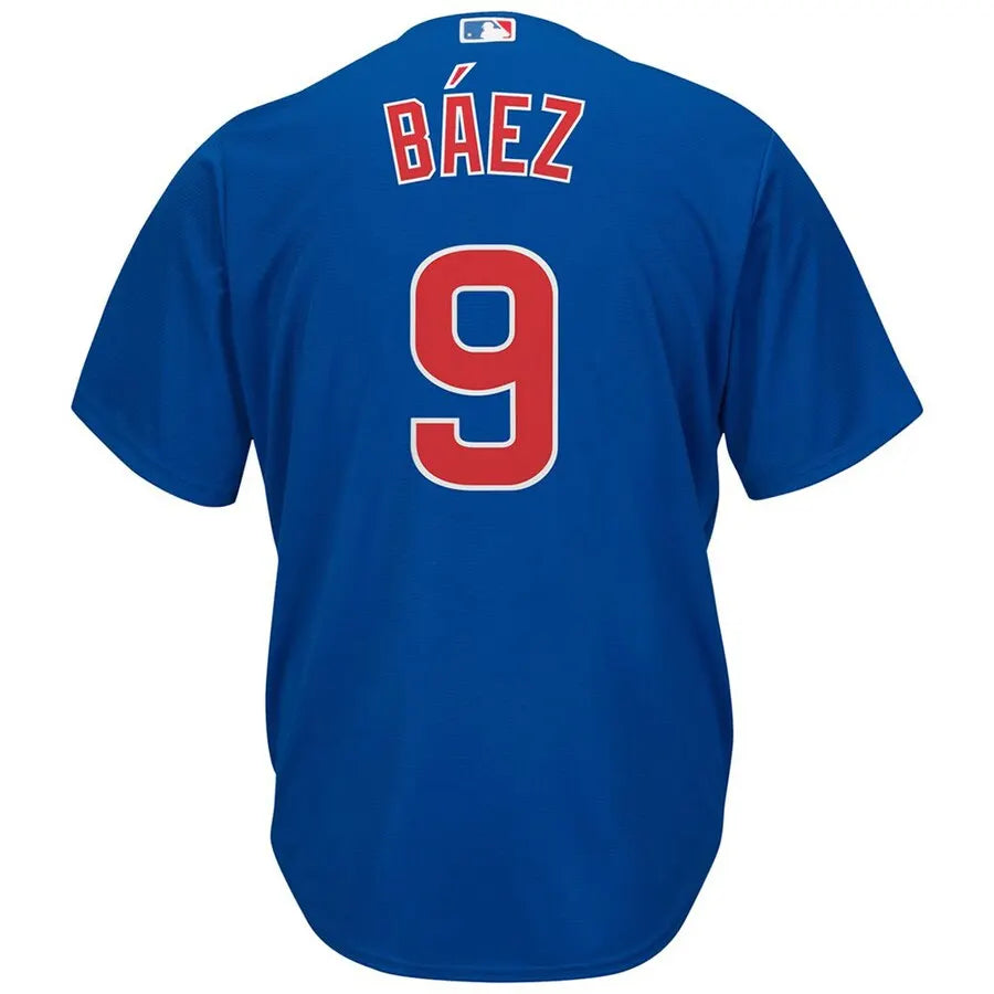 majestic Baez Cubs Royal Blue Jersey - Hình 3