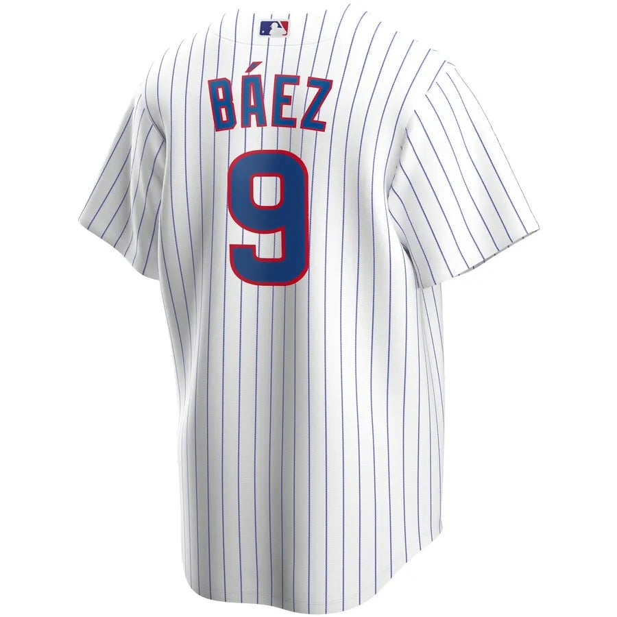 Cubs Baez Pinstripe Jersey - Hình 2