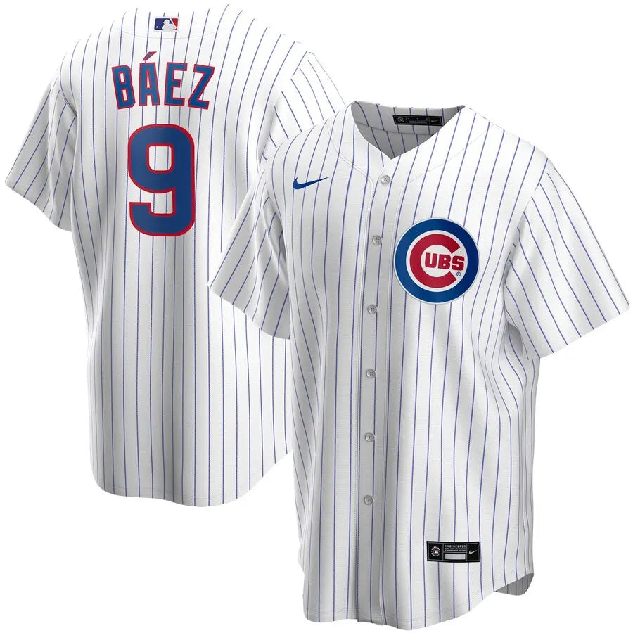 Cubs Baez Pinstripe Jersey