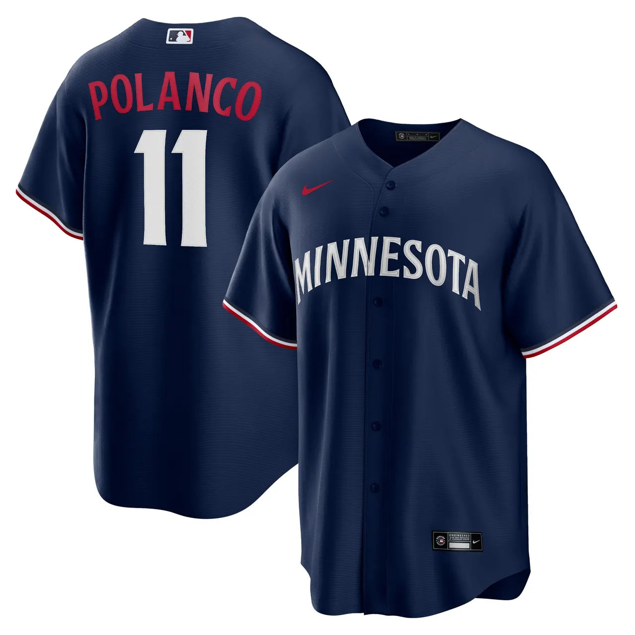 Polanco Twins Navy Jersey - Hình 2