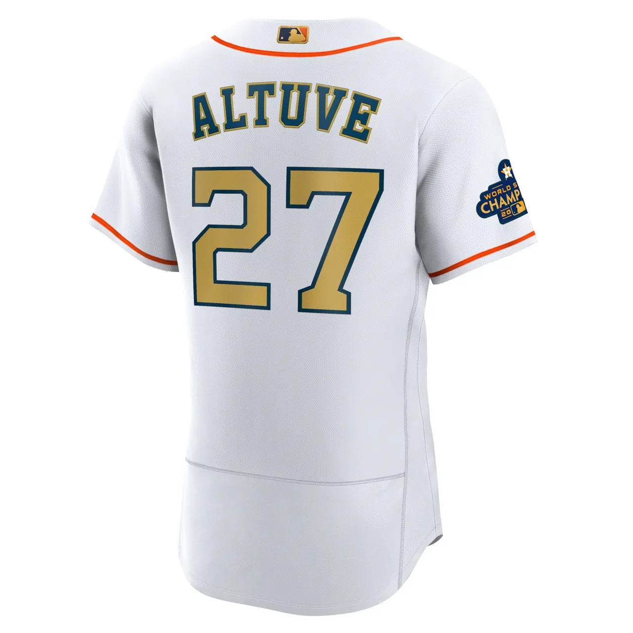 Astros Altuve White Authentic Jersey - Hình 4