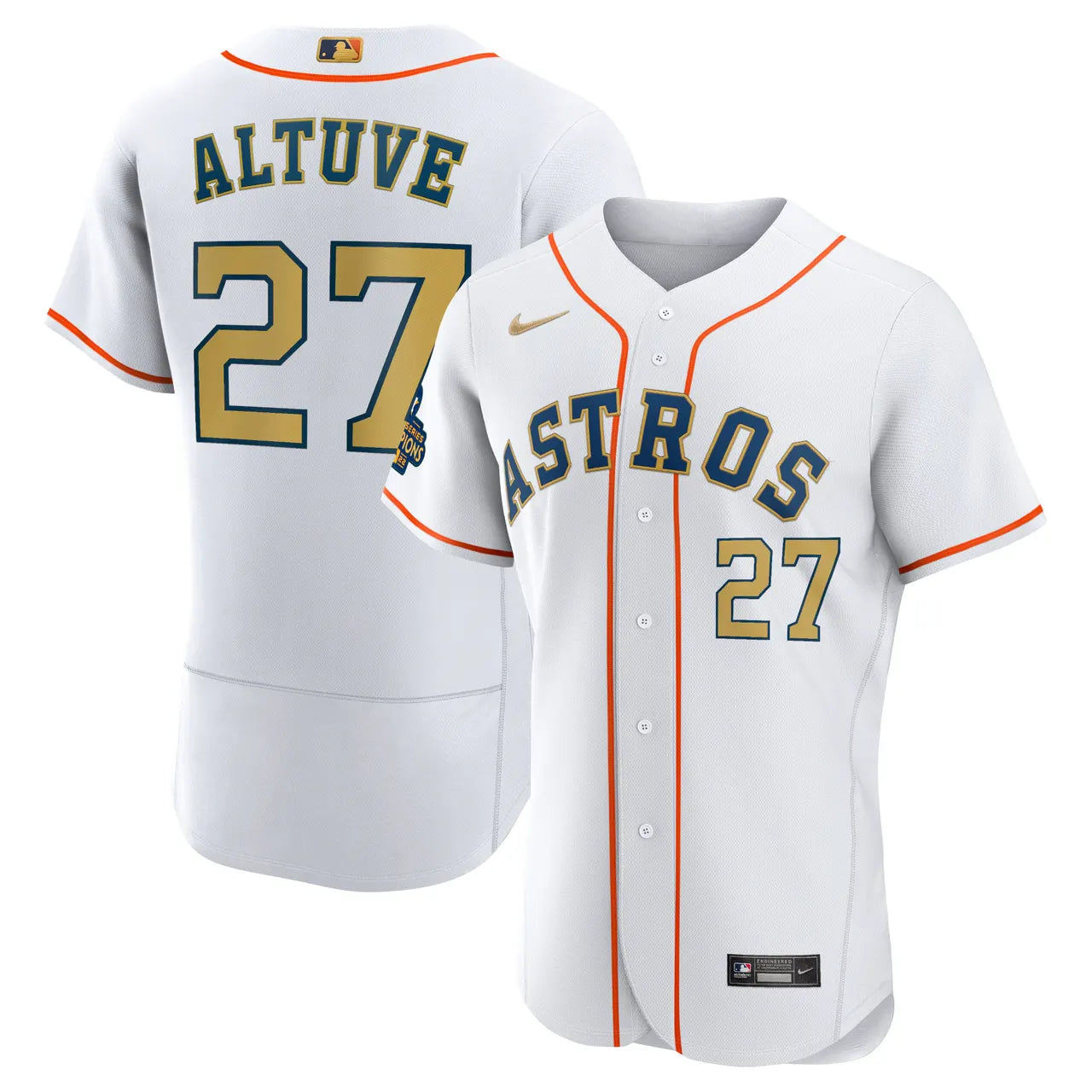Astros Altuve White Authentic Jersey