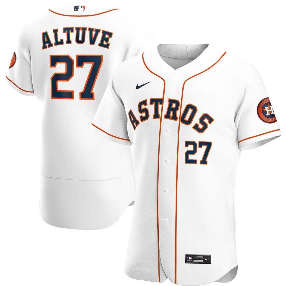 men Nike Altuve Astros White Jersey