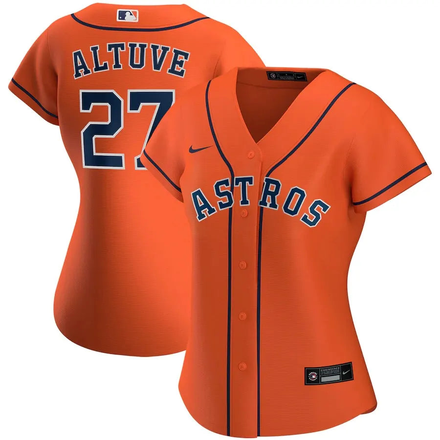 women Nike Altuve Astros Orange Jersey