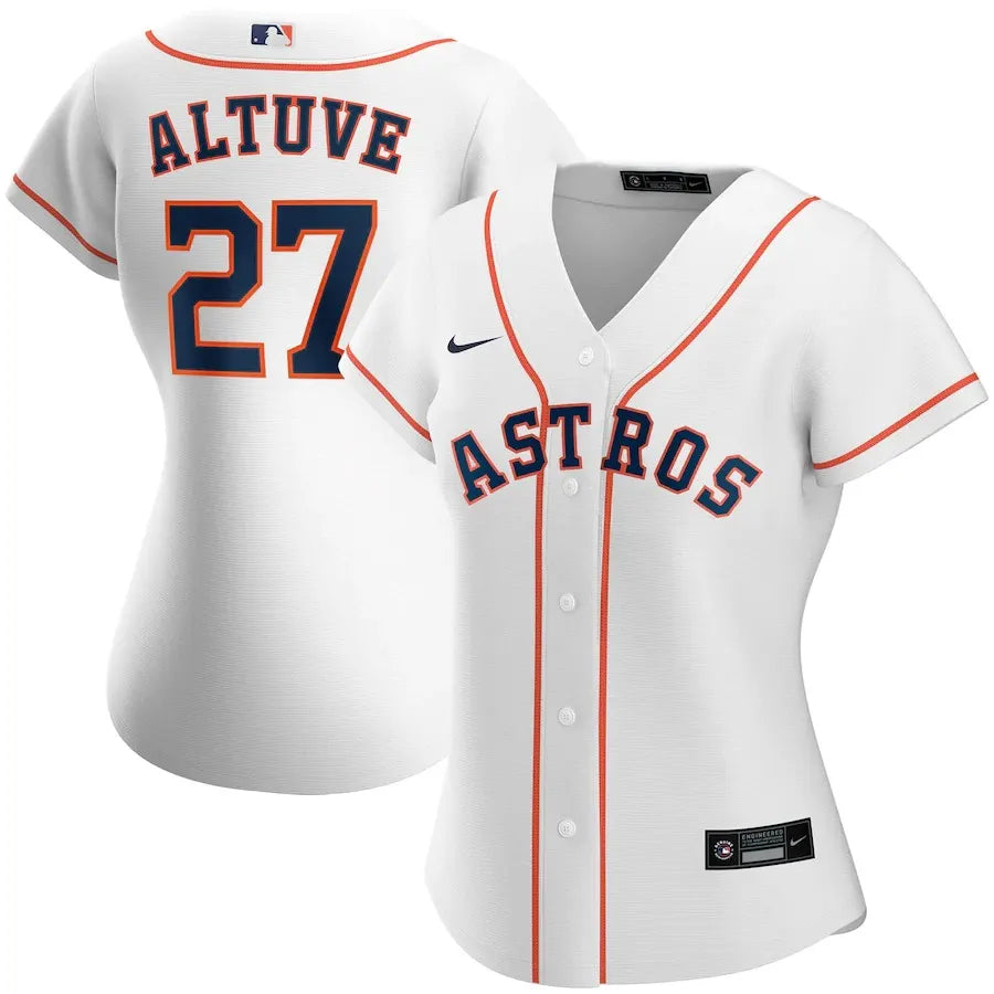 Astros Altuve #27 White Jersey