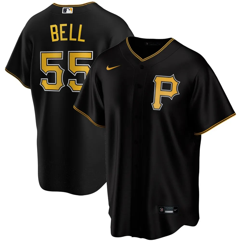 Josh Bell Pirates Black Jersey