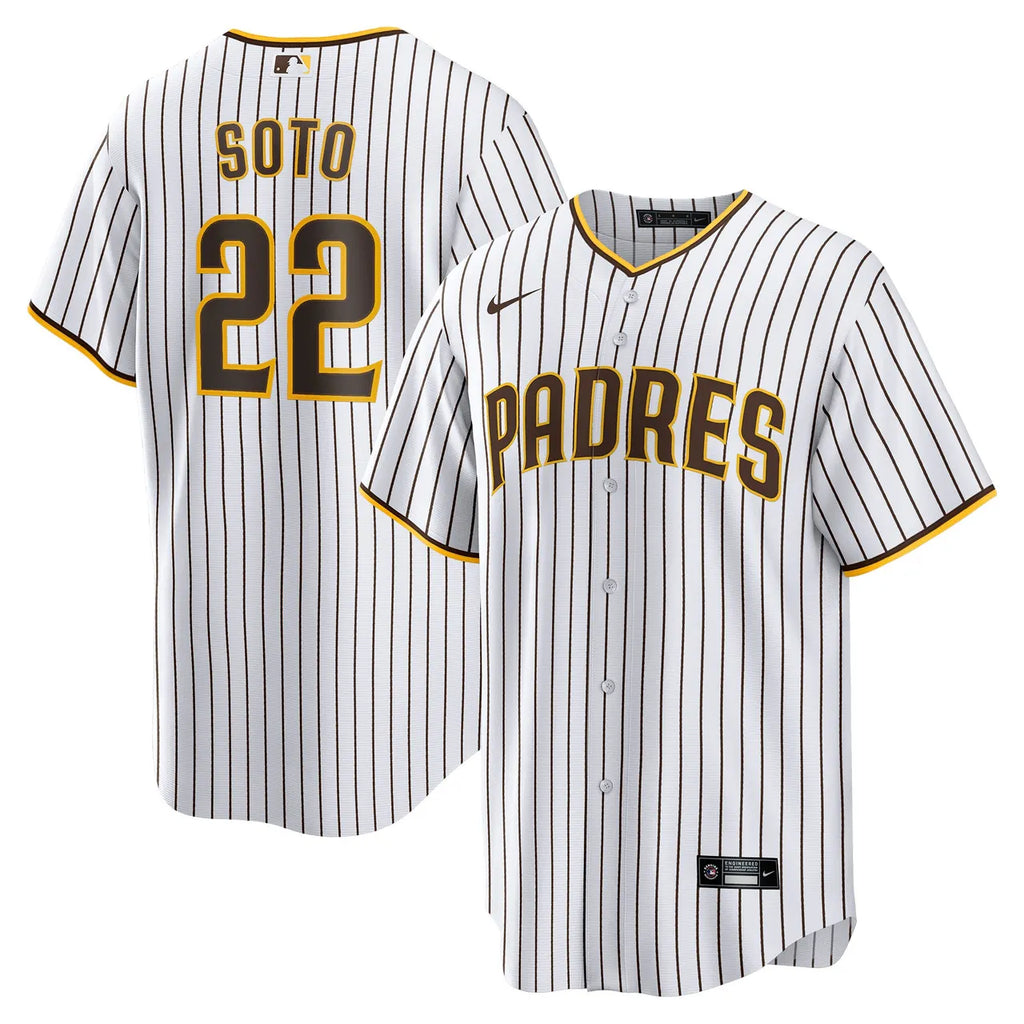 Soto Padres White Pinstripe Jersey - Hình 2