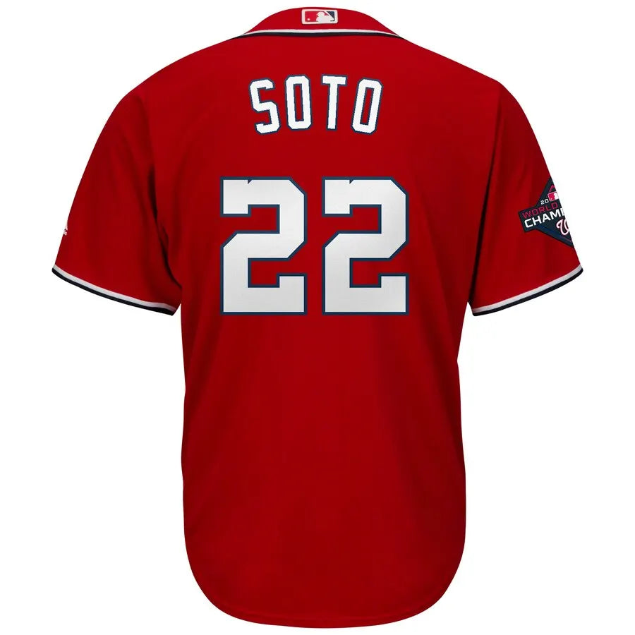 majestic Soto Nationals Red Jersey - Hình 3