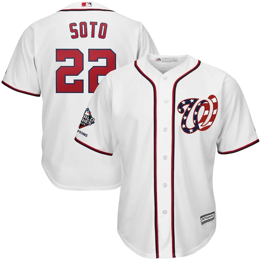 majestic world Soto Nationals White Jersey