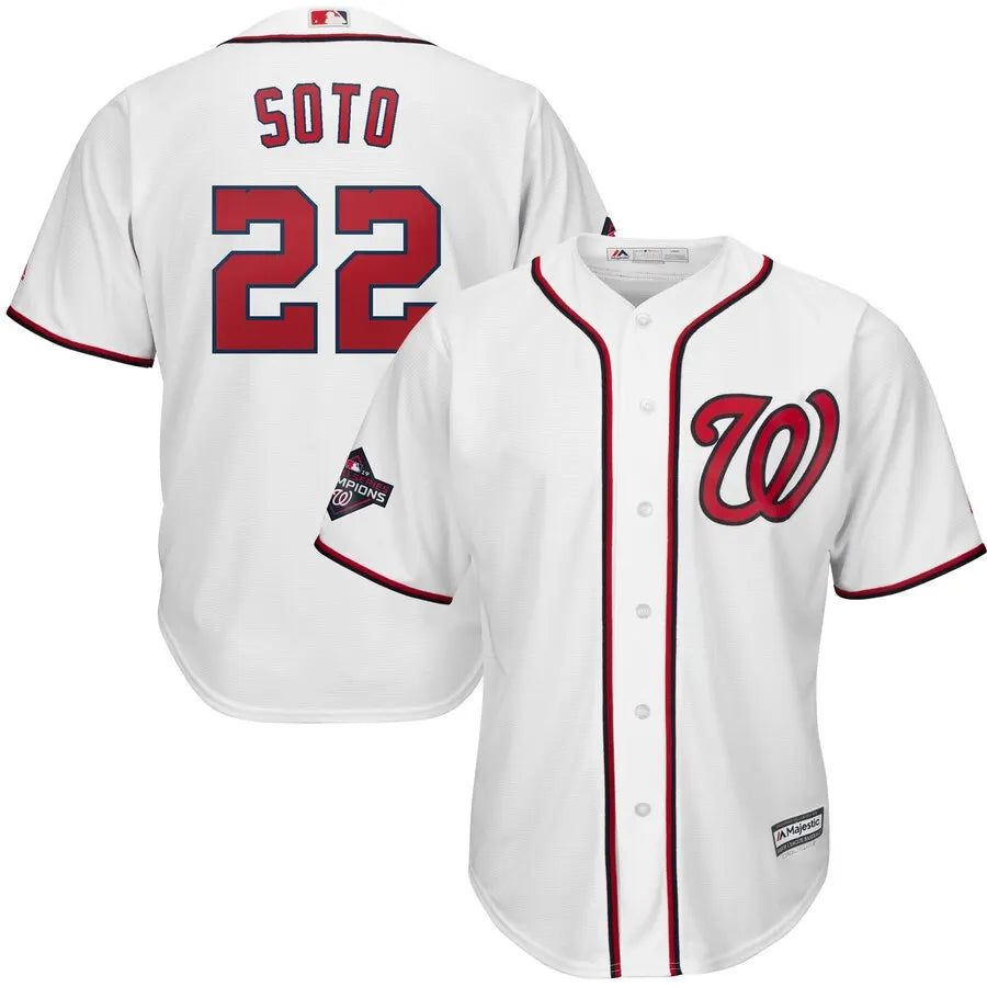 Nationals Soto #22 White Jersey