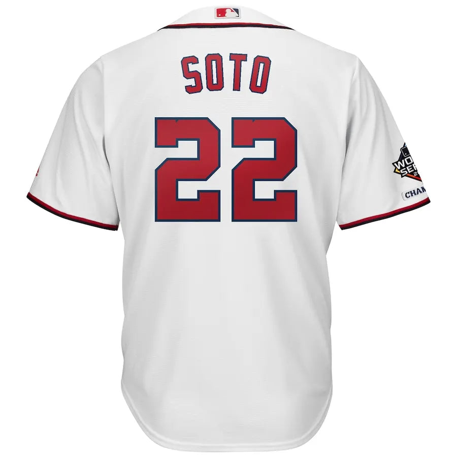 majestic Soto Nationals White Jersey - Hình 3