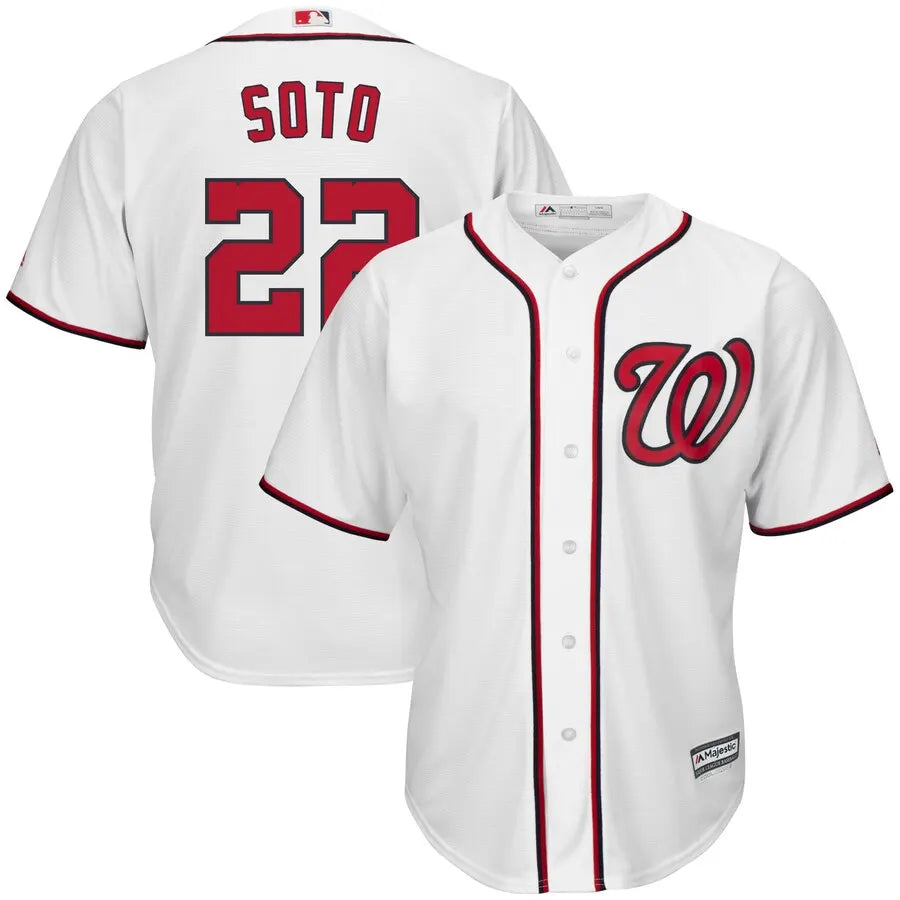 majestic Soto Nationals White Jersey