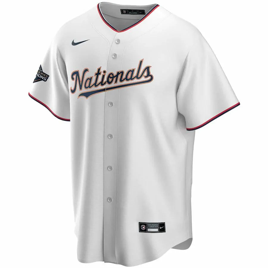alternate Nike Nationals White Jersey - Hình 2