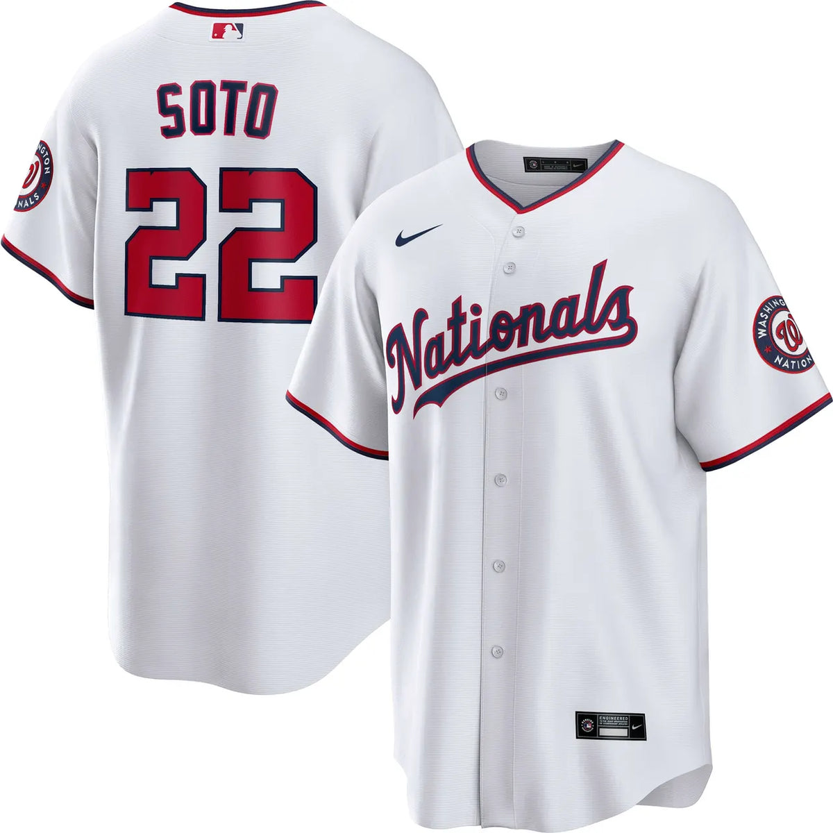 Nationals Soto White Home Jersey