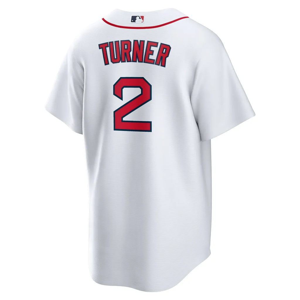 Turner Red Sox White Jersey - Hình 4