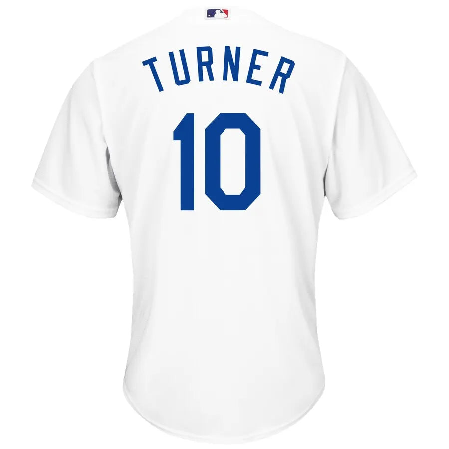 majestic Turner Dodgers White Jersey - Hình 3
