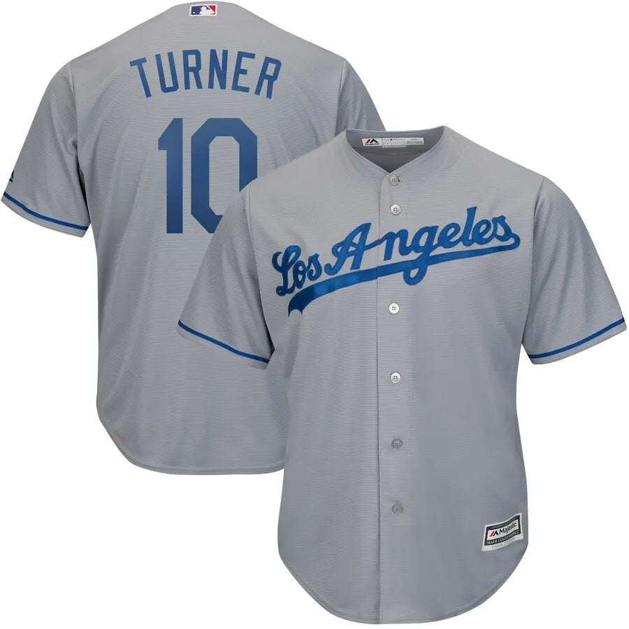 majestic Turner Dodgers Gray Jersey
