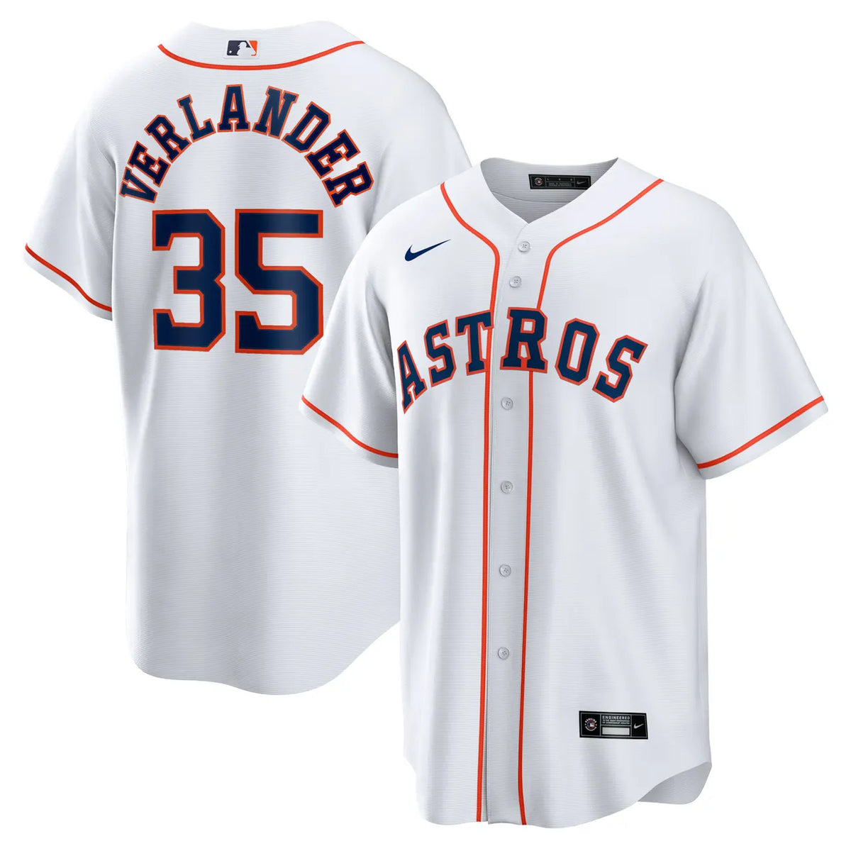 nike Verlander Astros White Jersey