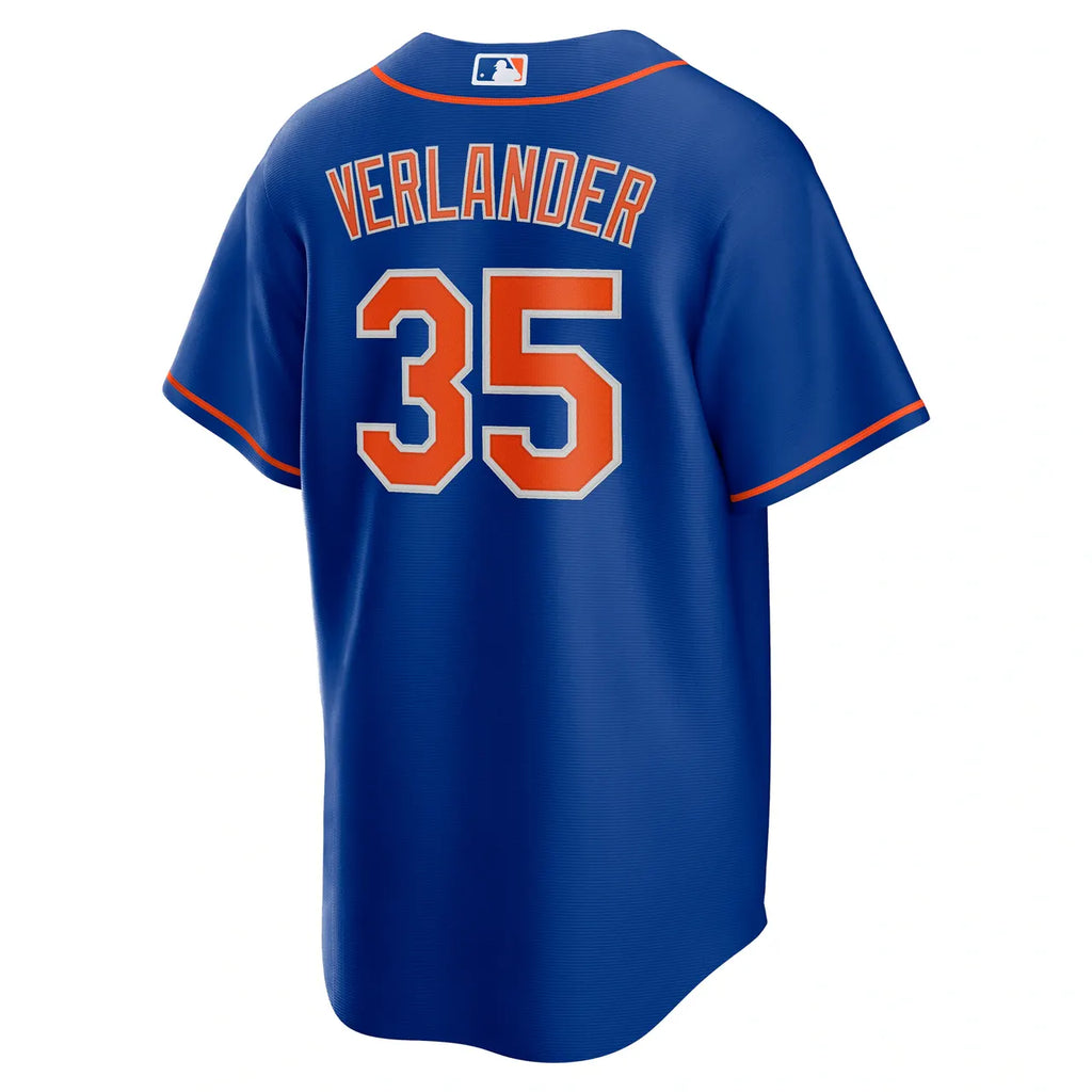 Verlander Mets Royal Jersey - Hình 4