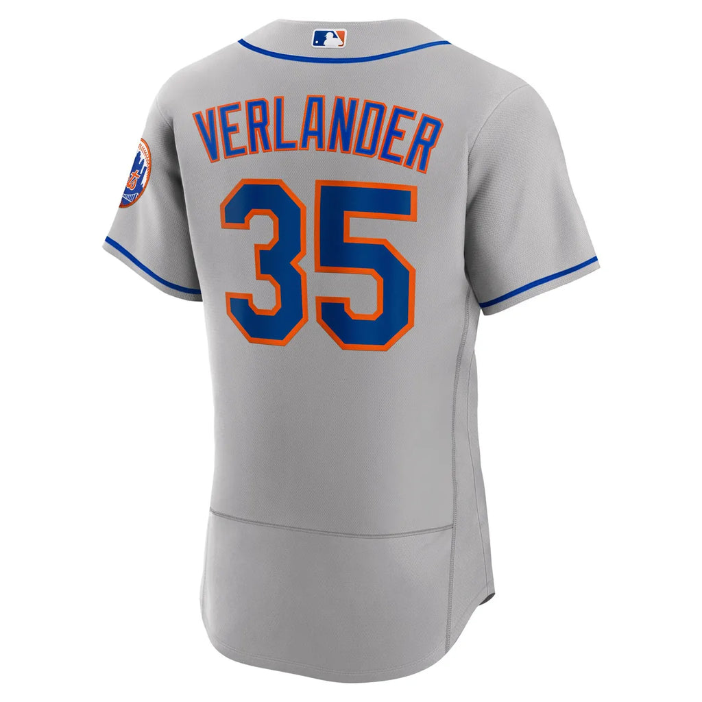 Verlander Mets Gray Jersey - Hình 3