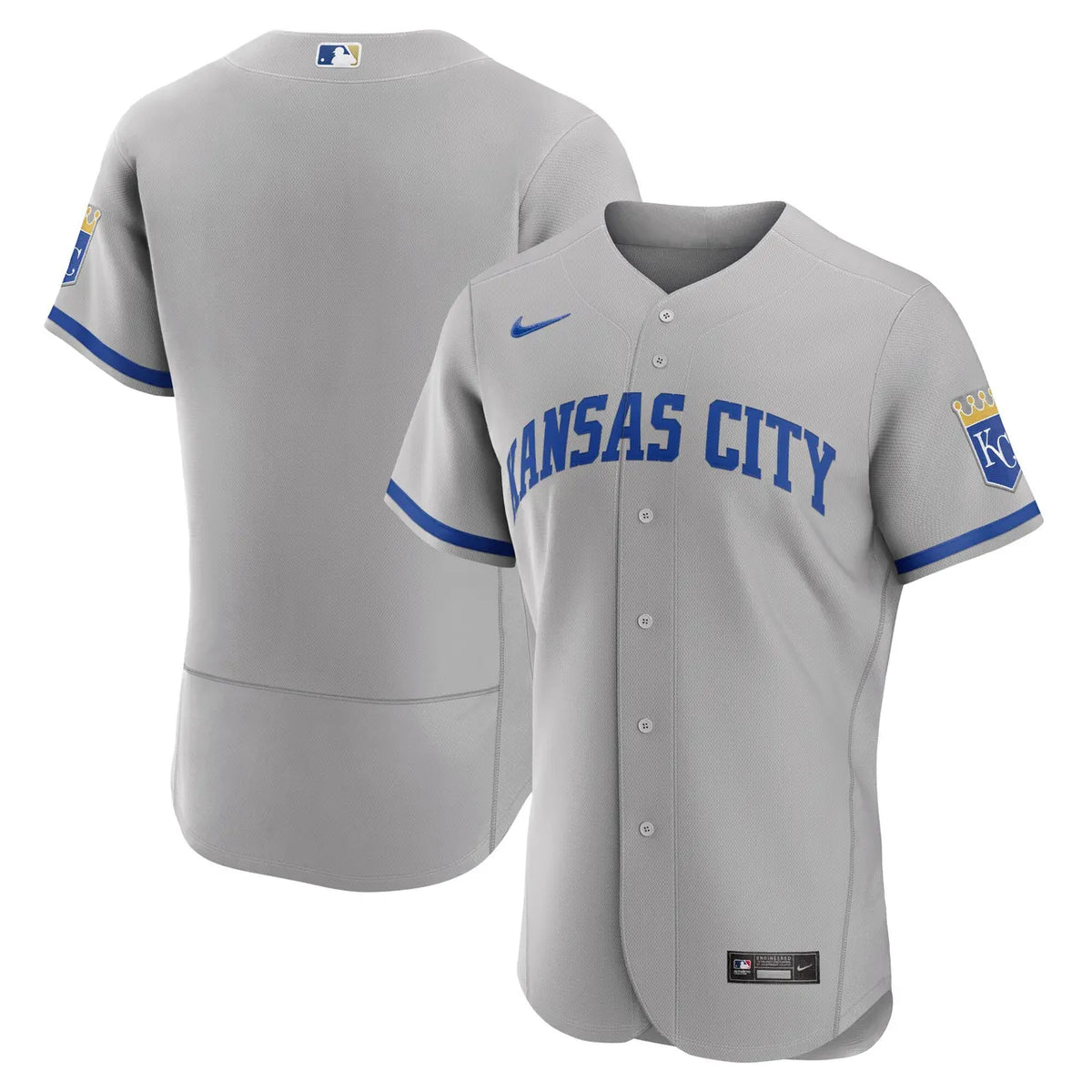 Kansas City Royals Gray Road Jersey - Hình 2