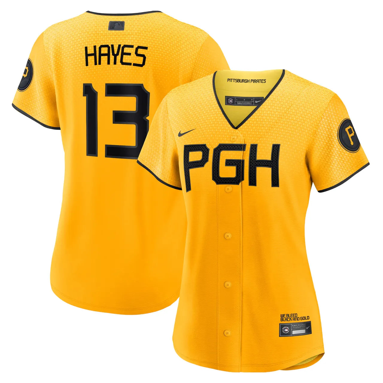 Hayes Pirates Nike Gold Jersey - Hình 2