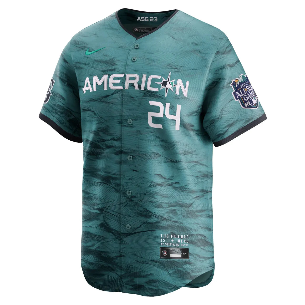Nike Griffey Mariners Teal Jersey - Hình 3