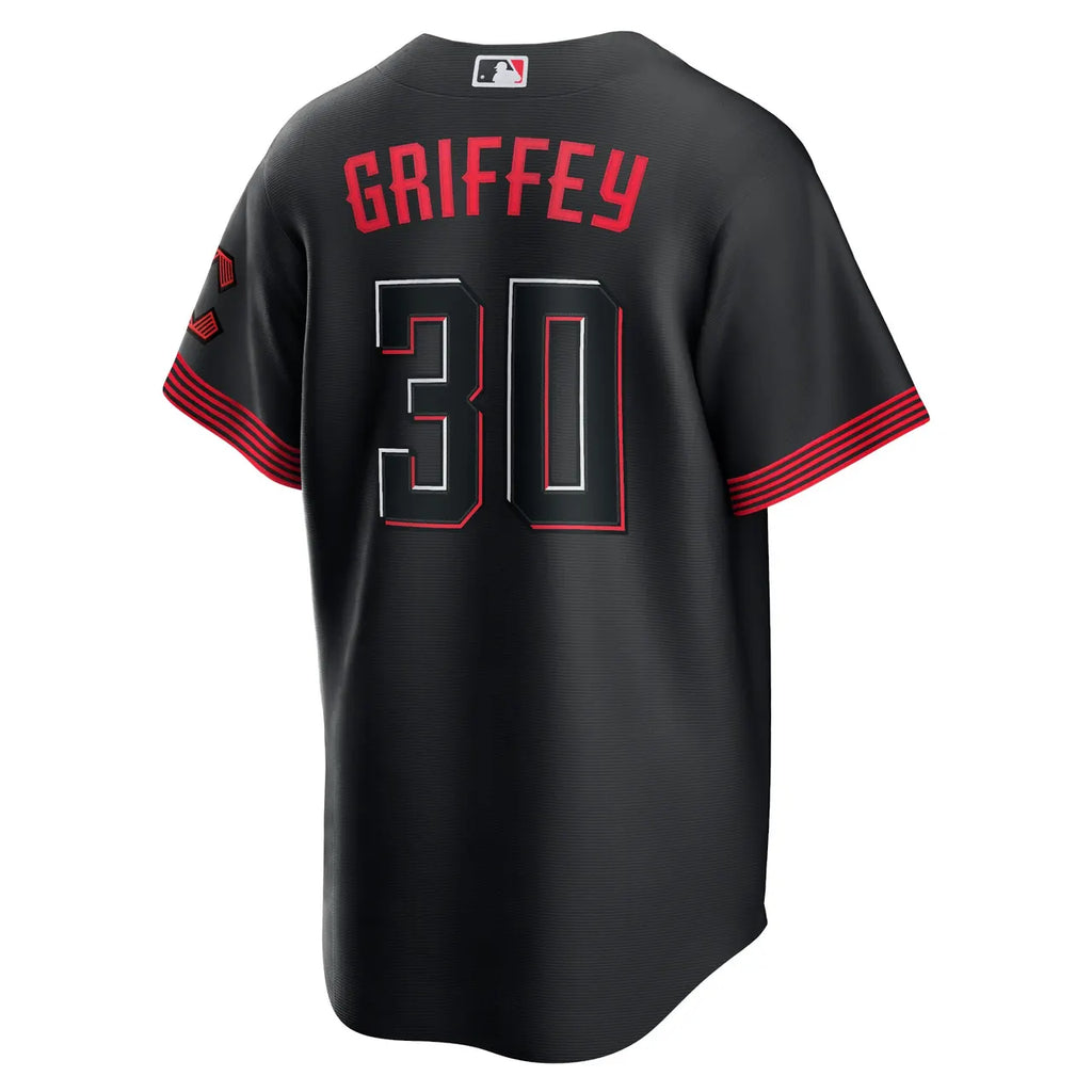 Griffey Jr Reds Black Jersey - Hình 4