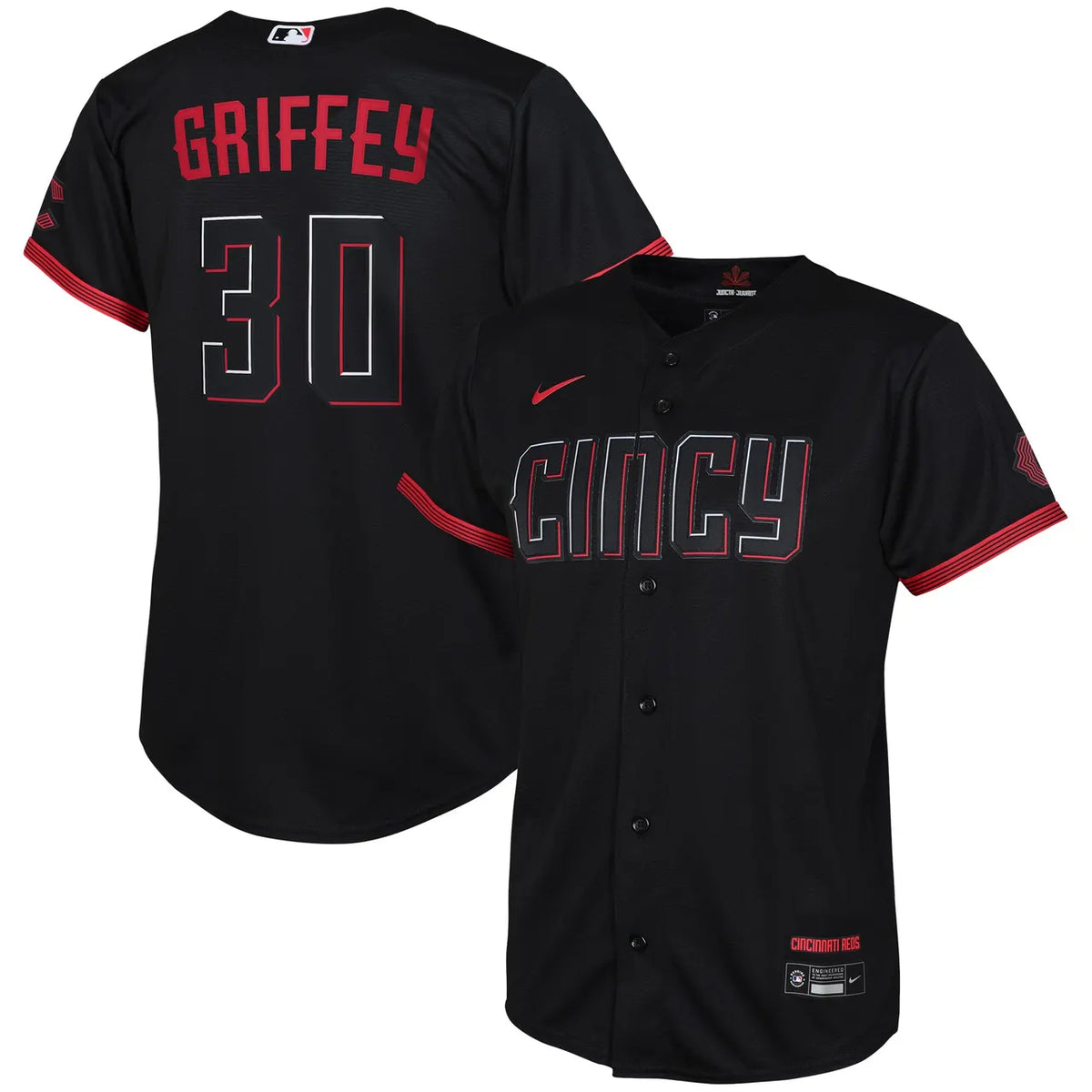 Nike Griffey Reds Black Jersey