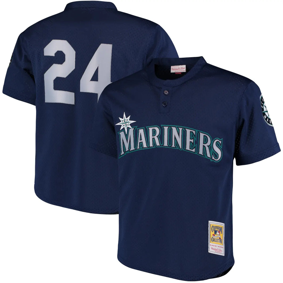 Mitchell & Ness Mariners Navy Jersey