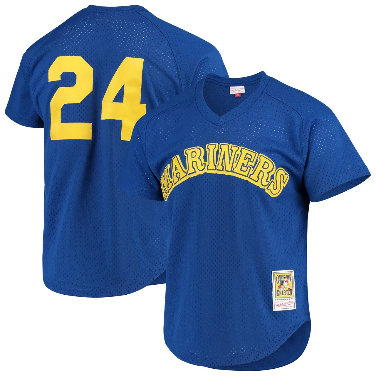 mitchell Mariners Blue Cooperstown Jersey