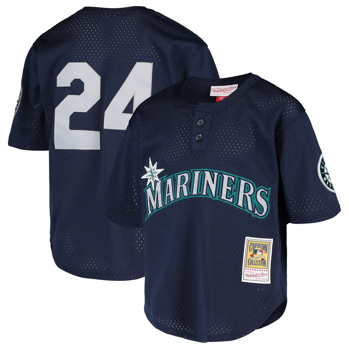 Mariners Cooperstown Navy Jersey - Hình 2