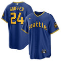 nike Griffey Mariners Blue Jersey