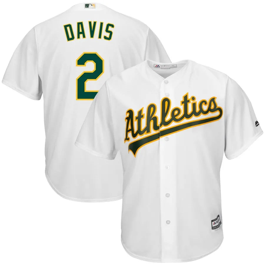 Majestic Davis A's White Jersey