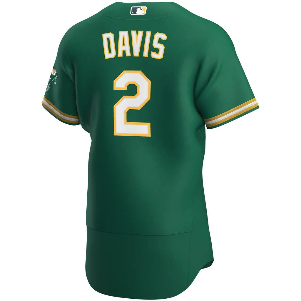 Davis #2 A's White Jersey - Hình 7