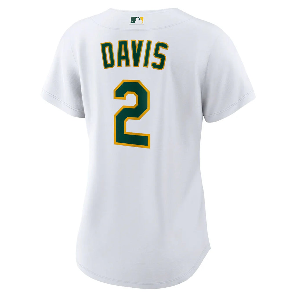Oakland A's Davis White Jersey - Hình 4
