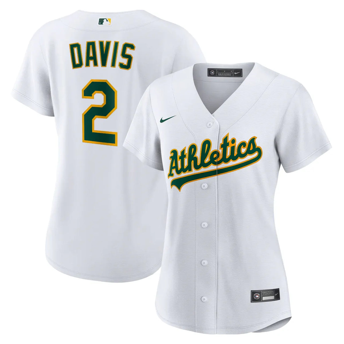 Oakland A's Davis White Jersey