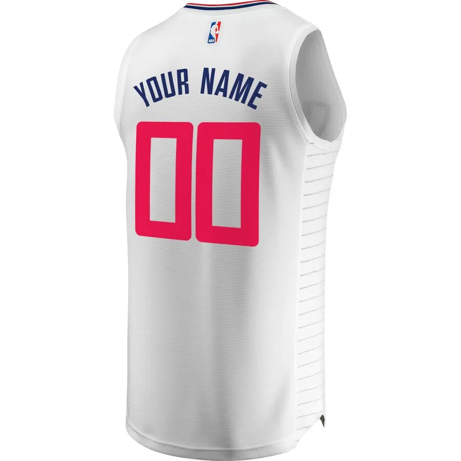 fanatics Clippers White Custom Jersey - Hình 3