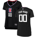 Clippers Women's Black Custom Jersey