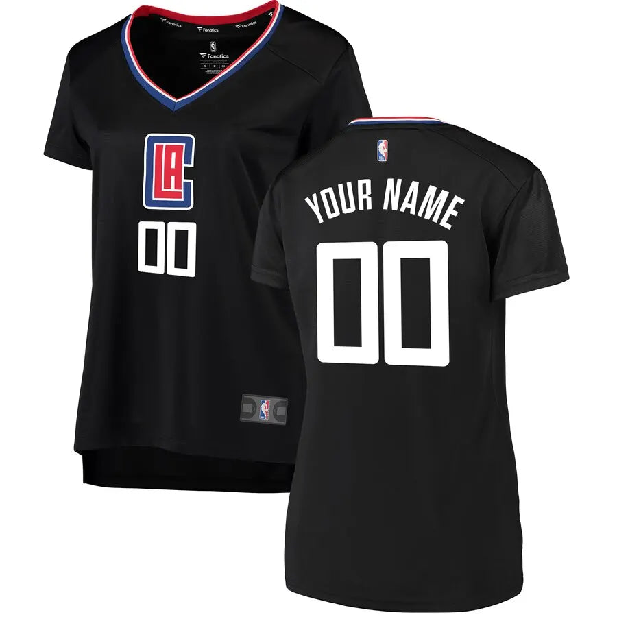 Clippers Women's Black Custom Jersey