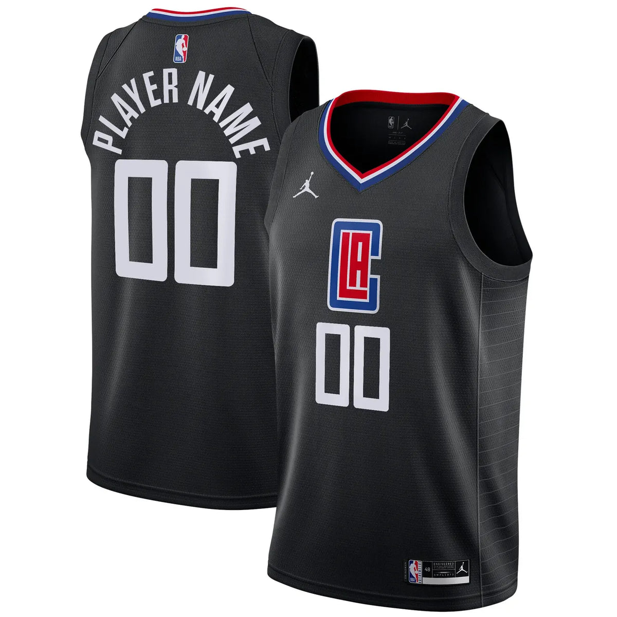 Jordan Clippers Black Custom Jersey - Hình 2